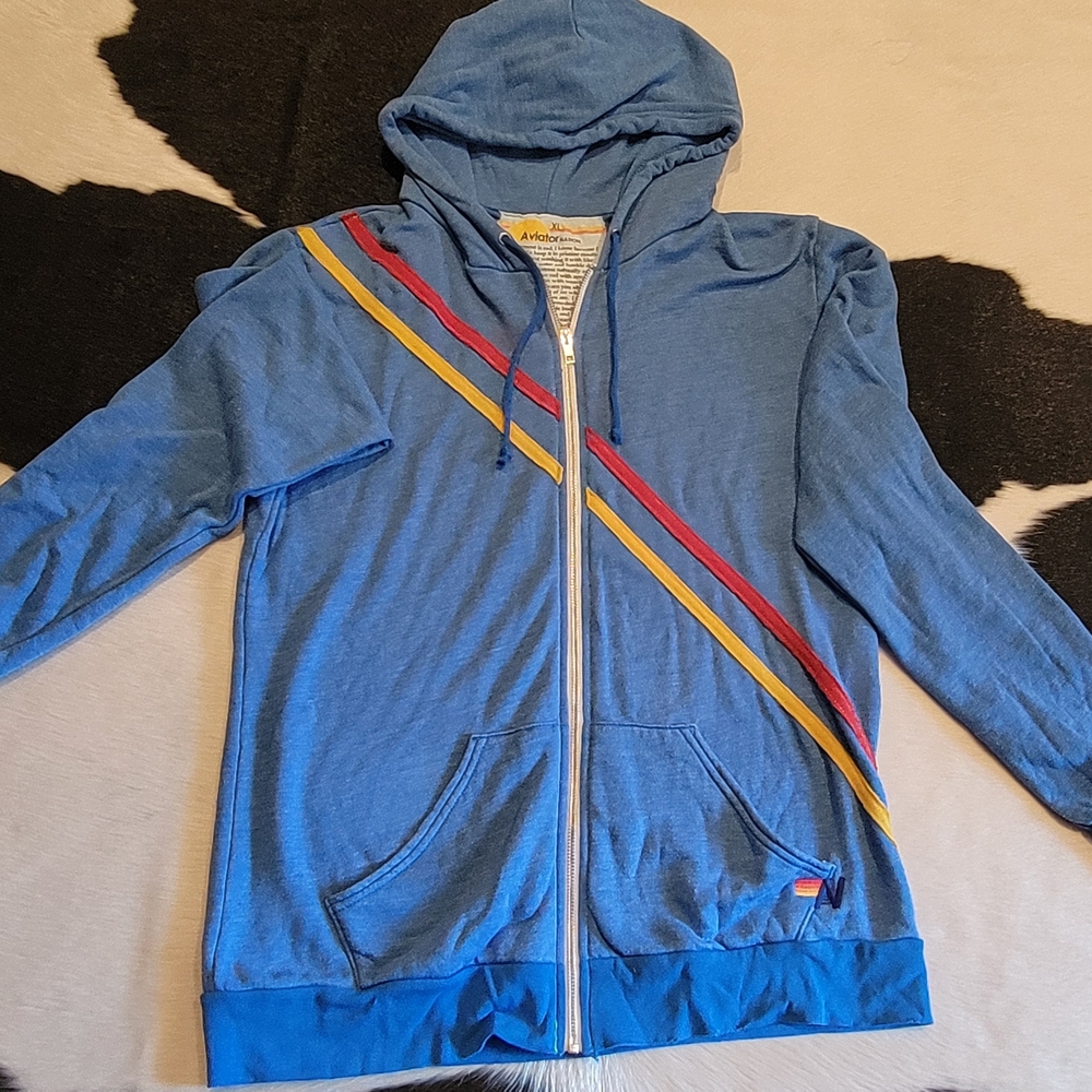 Men's Distressed Aviator Nation Hoodie - XL